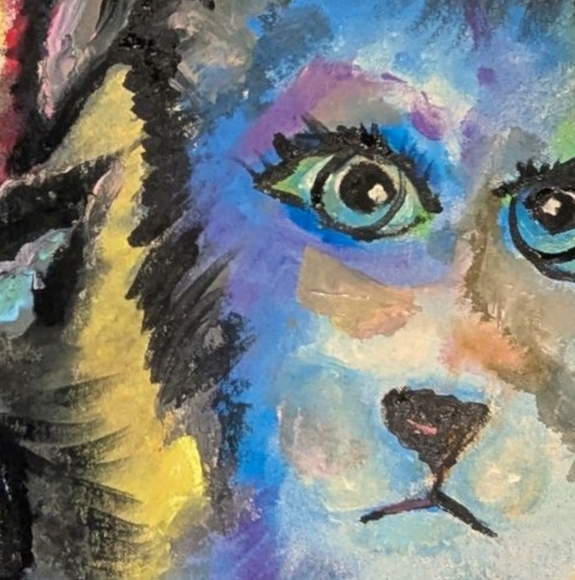 Acrylic painting EYES Original signed painting one of a kind. - Picture 6 of 11